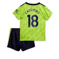 Fotbalové Dres Manchester United Casemiro #18 Dětské Alternativní 2022-23 Krátký Rukáv (+ trenýrky)
